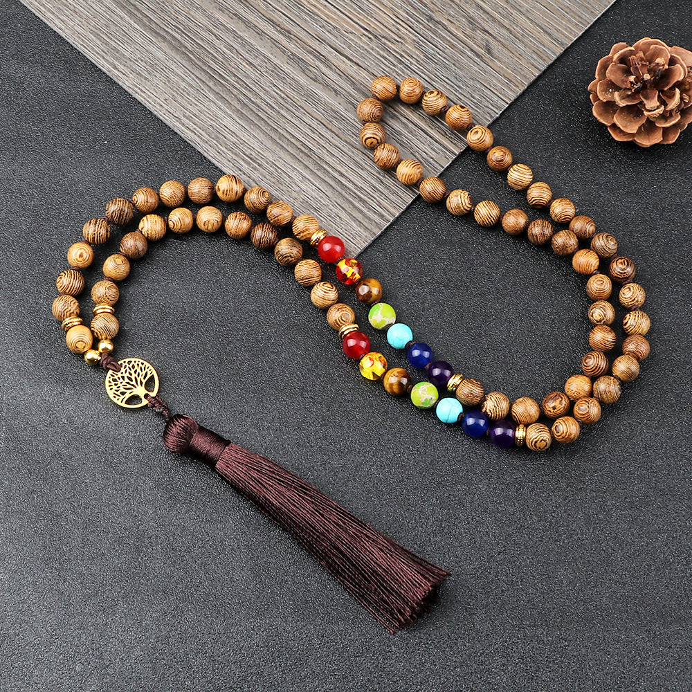 Brazalete de amatista de tigre estirado de tigre con cuentas de 8 mm